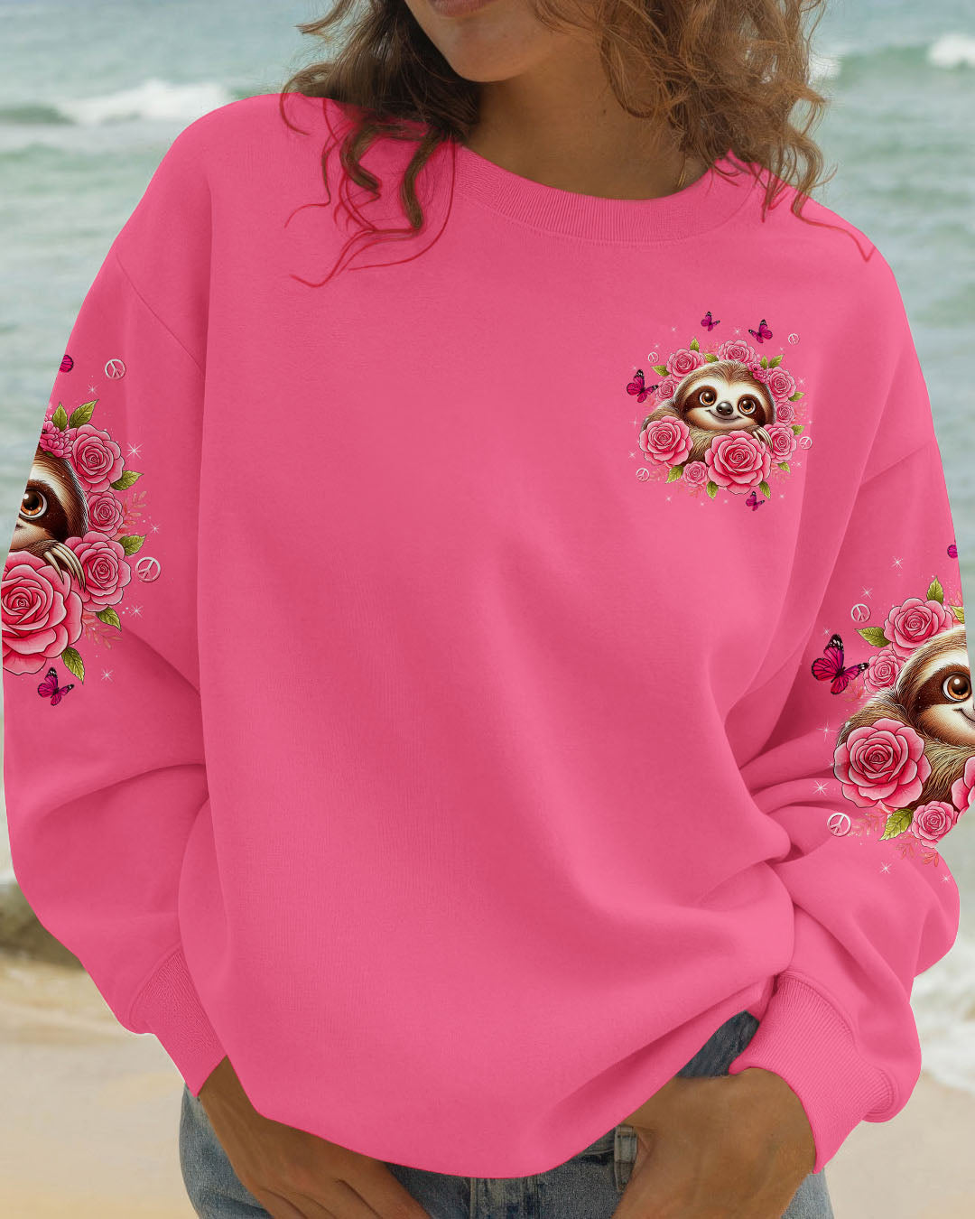 JUST BREATHE SLOTH ROSE ALL OVER PRINT - TLTW2110251