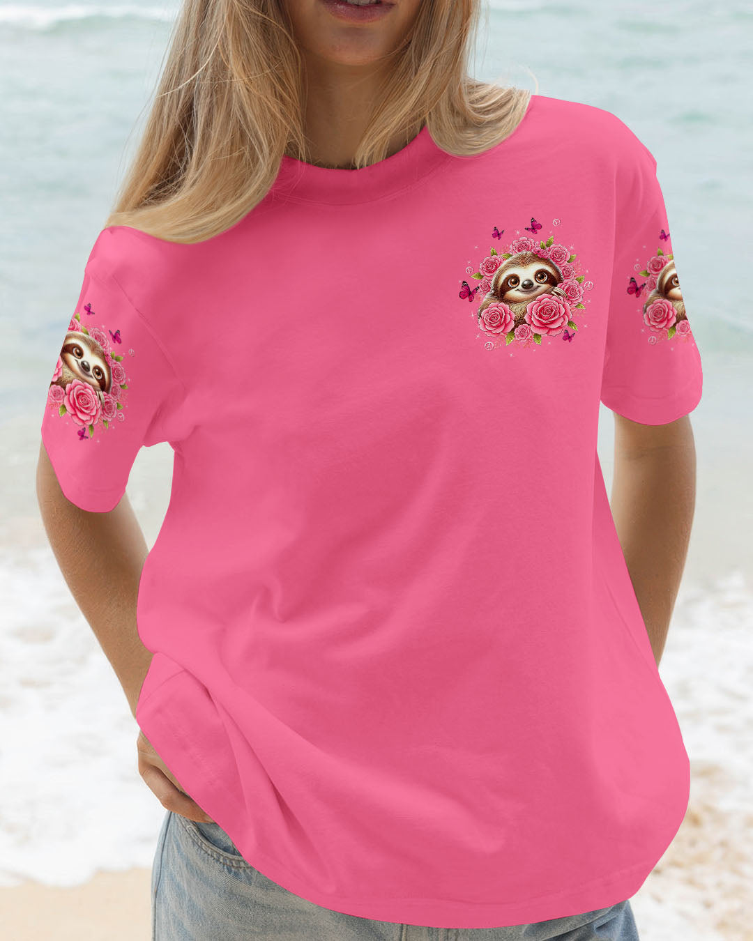 JUST BREATHE SLOTH ROSE ALL OVER PRINT - TLTW2110251