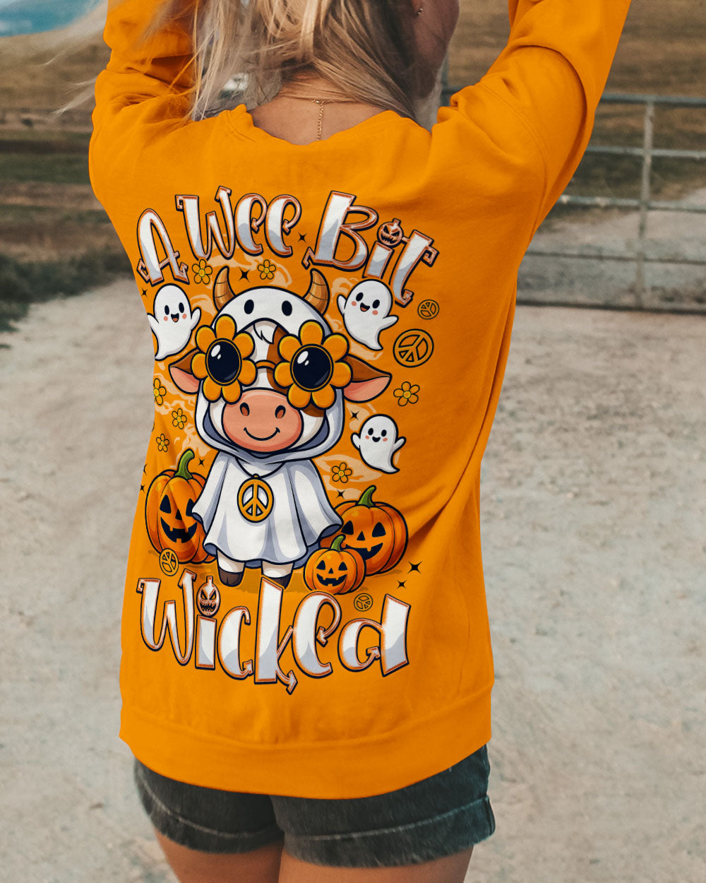A WEE BIT WICKED HALLOWEEN COW ALL OVER PRINT - TYPQ0610253