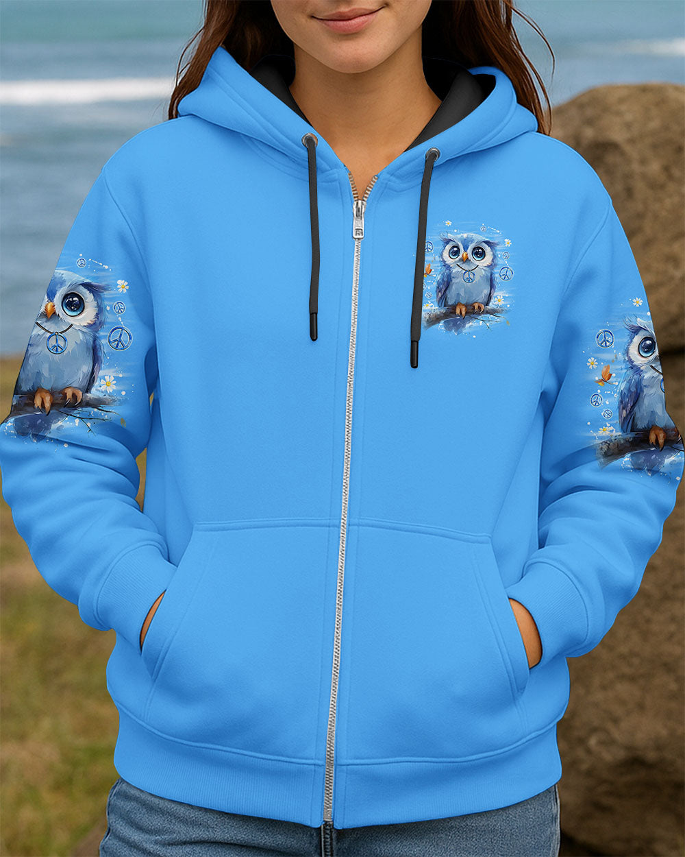 WHISPER WORDS OF WISDOM LET IT BE OWL ALL OVER PRINT - TYQY1809254