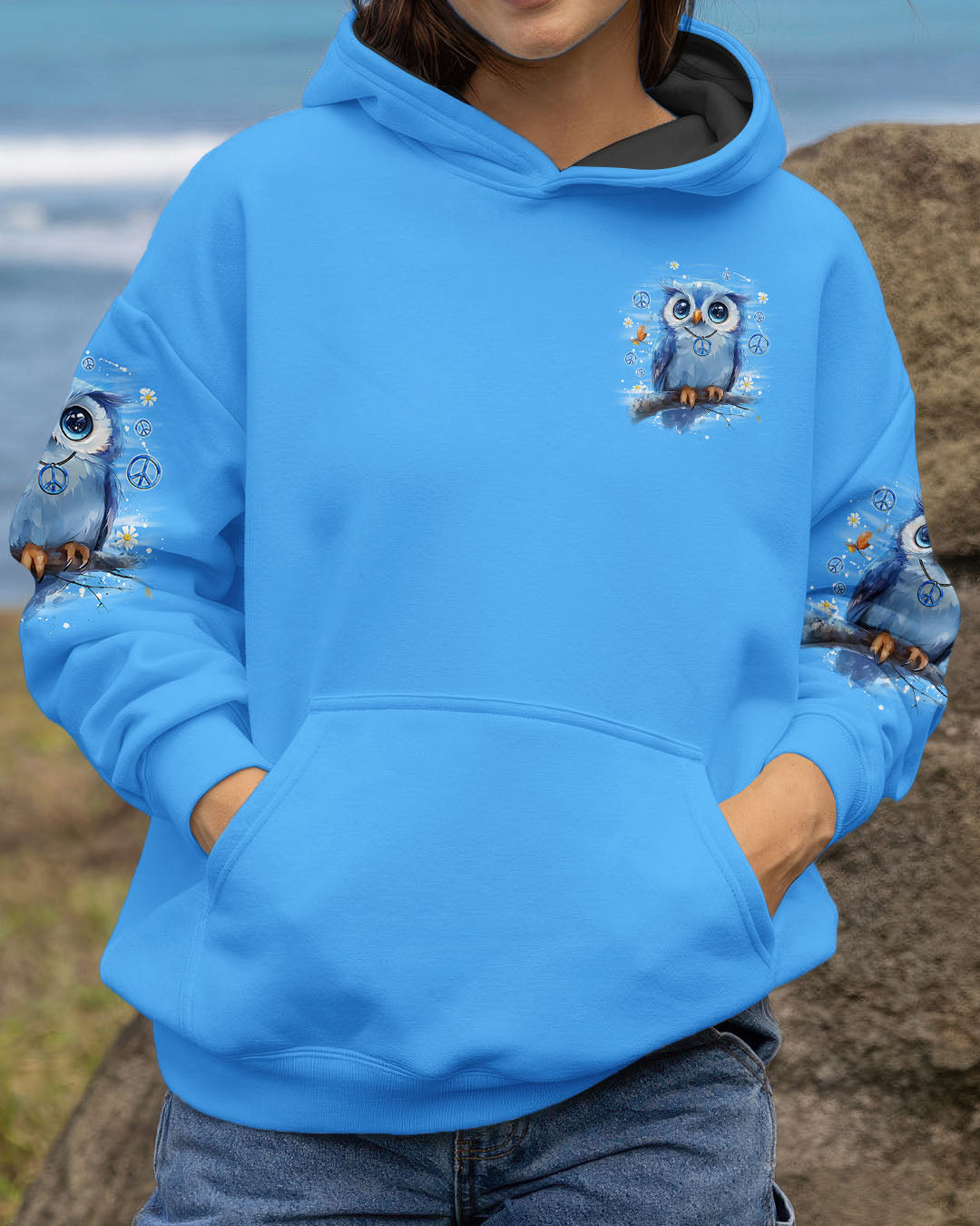 WHISPER WORDS OF WISDOM LET IT BE OWL ALL OVER PRINT - TYQY1809254