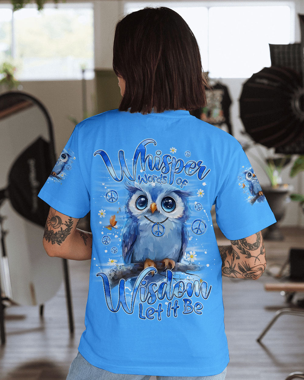 WHISPER WORDS OF WISDOM LET IT BE OWL ALL OVER PRINT - TYQY1809254
