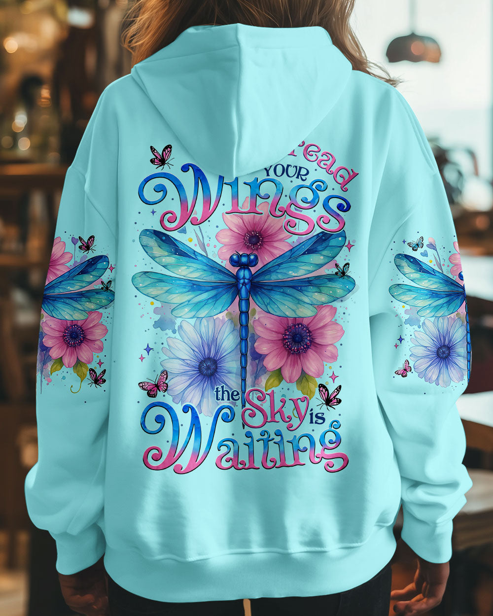 SPREAD YOUR WINGS THE SKY IS WAITING DRAGONFLY ALL OVER PRINT - TYTM1504251
