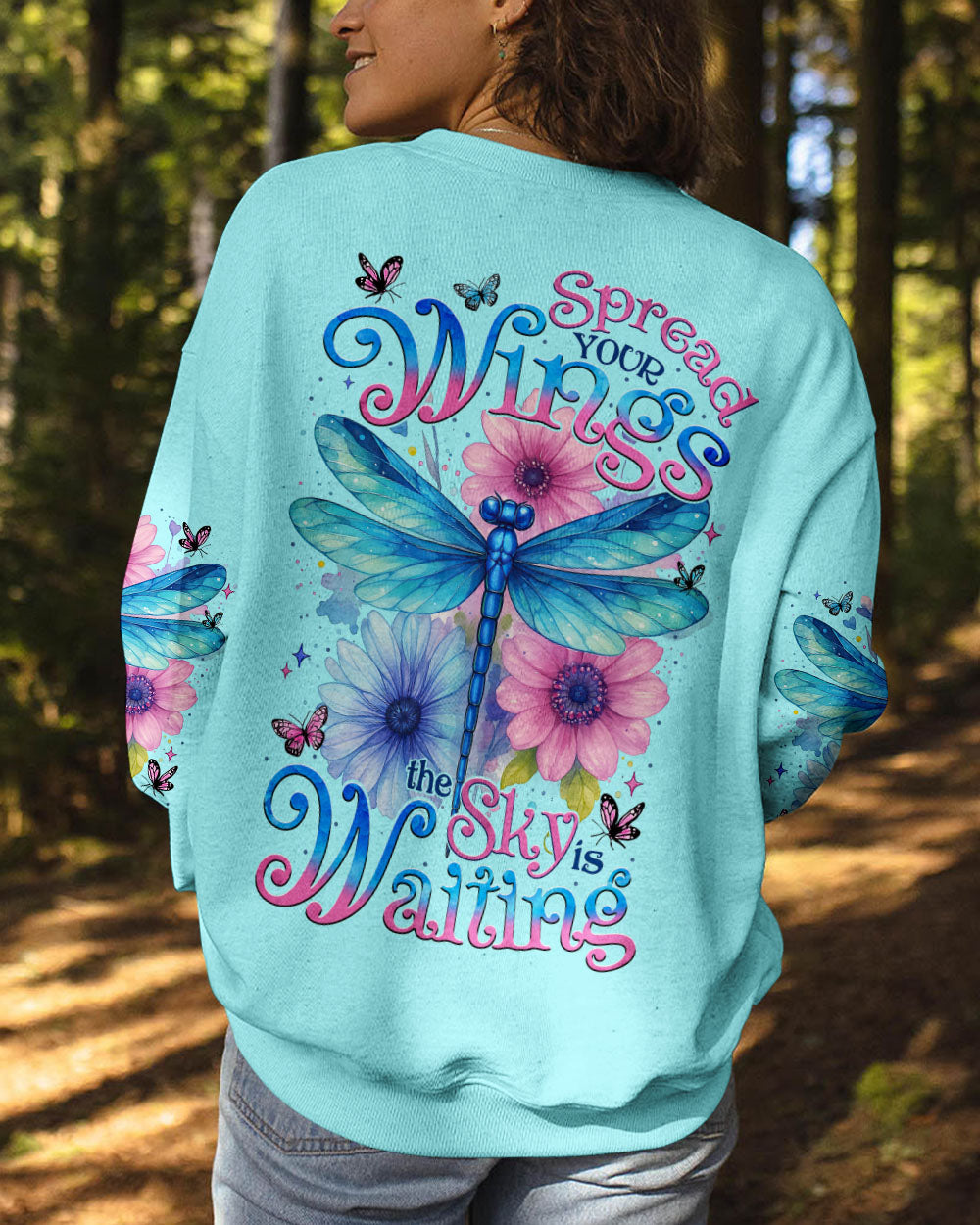SPREAD YOUR WINGS THE SKY IS WAITING DRAGONFLY ALL OVER PRINT - TYTM1504251