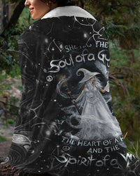 SPIRIT OF A WITCH HALLOWEEN SHERPA BLANKET HOODIE - YHDU2609248