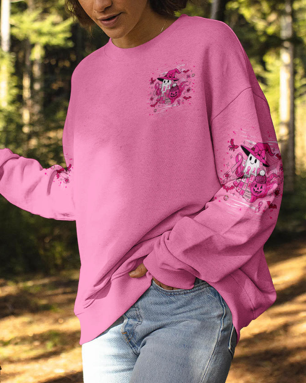 IN OCTOBER WE WEAR PINK BOO BREAST CANCER AWARENESS ALL OVER PRINT - YHHG2108251