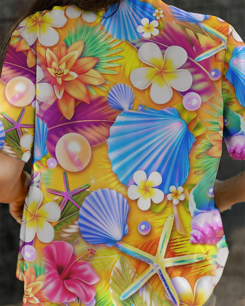 FLORAL STARFISH HAWAIIAN SHIRT - YHLN2905234