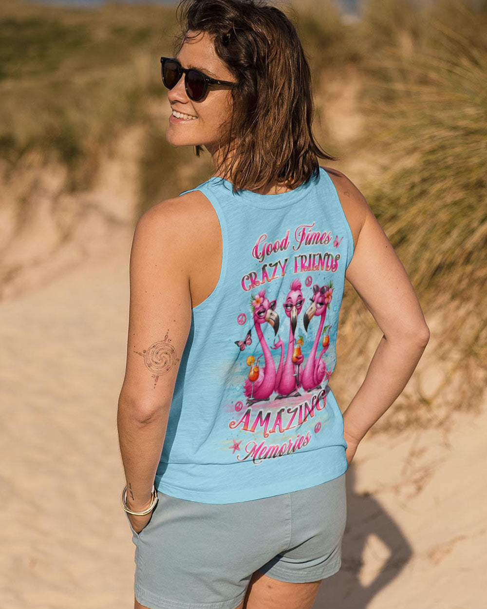 GOOD TIMES CRAZY FRIEND FLAMINGO ALL OVER PRINT - YHLT0312241