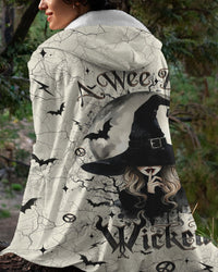 A WEE BIT WICKED HALLOWEEN SHERPA BLANKET HOODIE - YHLT2609241