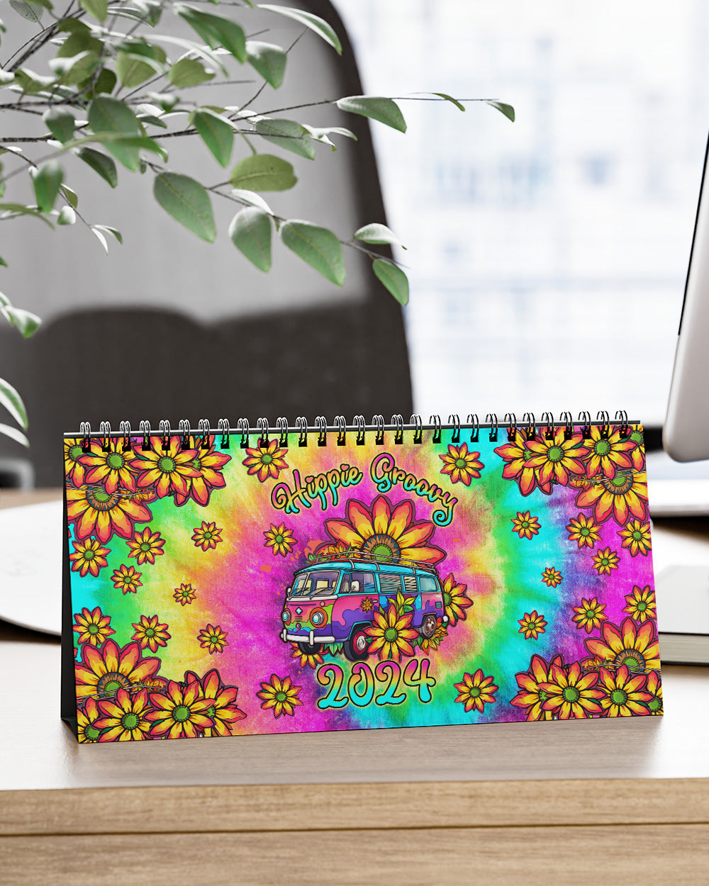 2024 GROOVY HIPPIE DESK CALENDAR - TLTW2311232