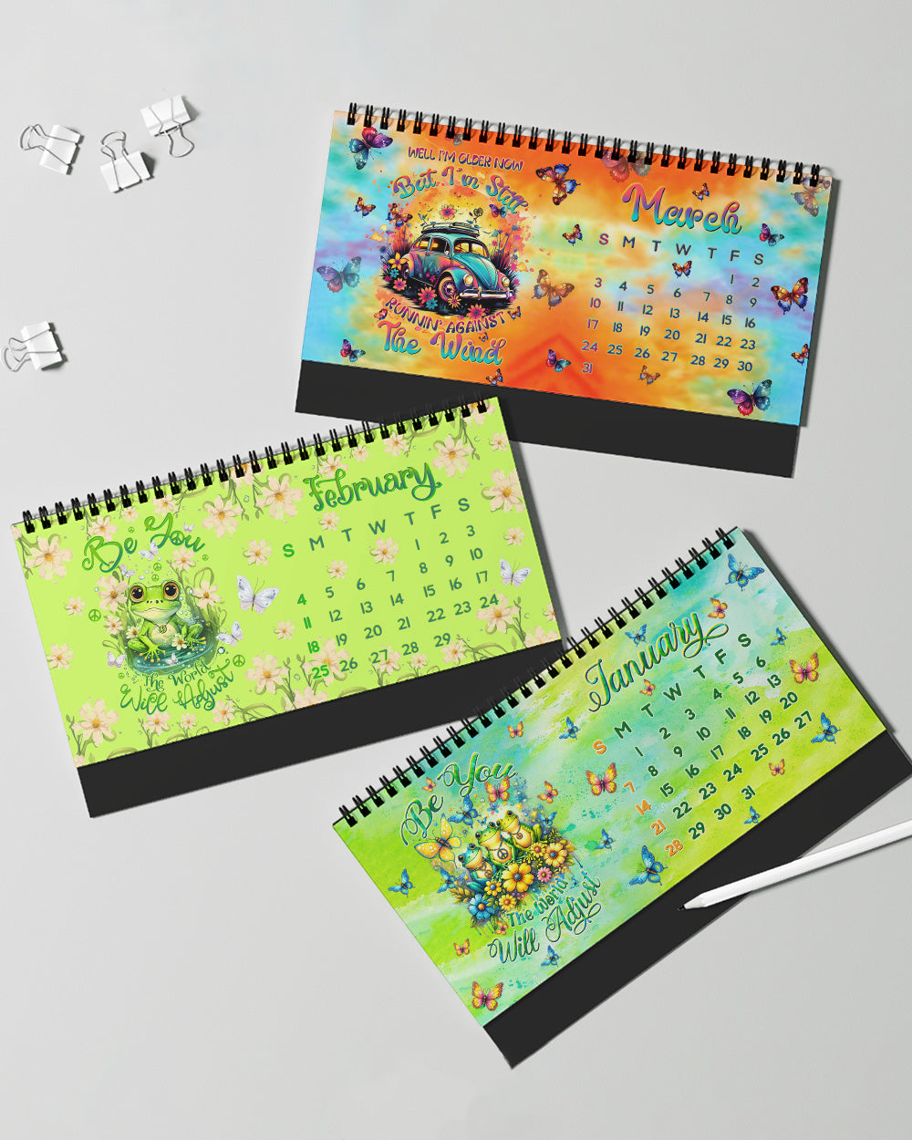 2024 GROOVY HIPPIE DESK CALENDAR - TLTW2311232