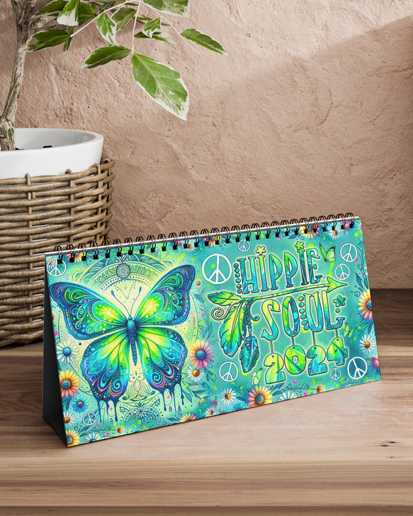 HIPPIE SOUL BUTTERFLIES 2024 DESK CALENDAR - TY2411232