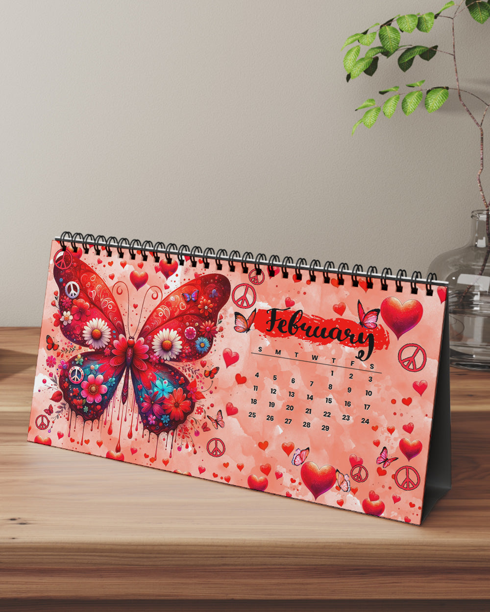 HIPPIE SOUL BUTTERFLIES 2024 DESK CALENDAR - TY2411232