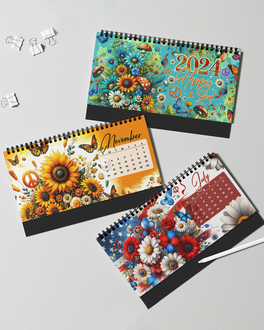 HIPPIE SOUL WILDFLOWERS 2024 DESK CALENDAR - TY2811233