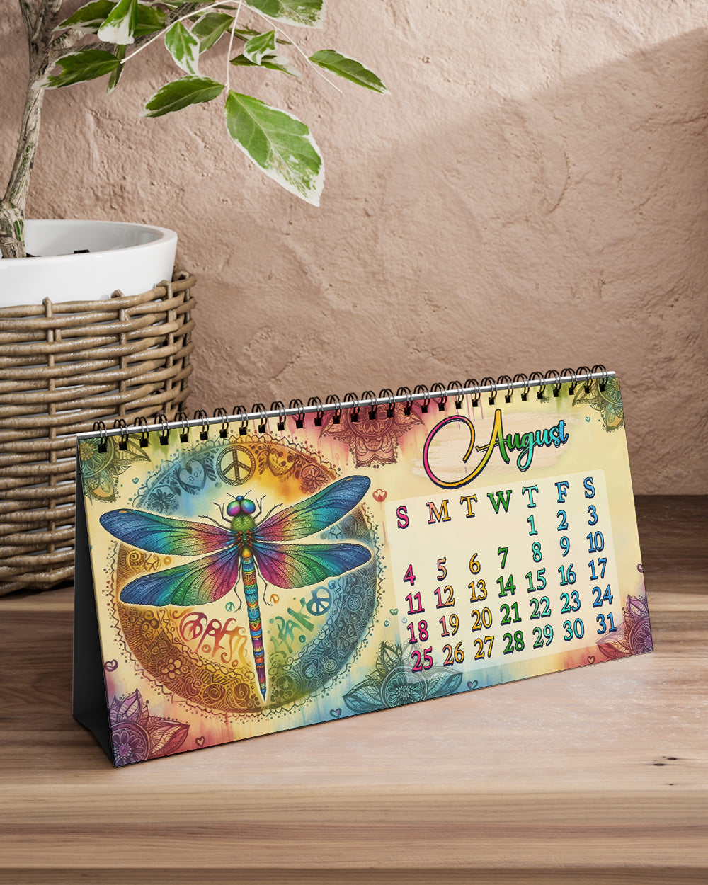 HIPPIE SOUL DRAGONFLY 2024 DESK CALENDAR - YHKD0112232