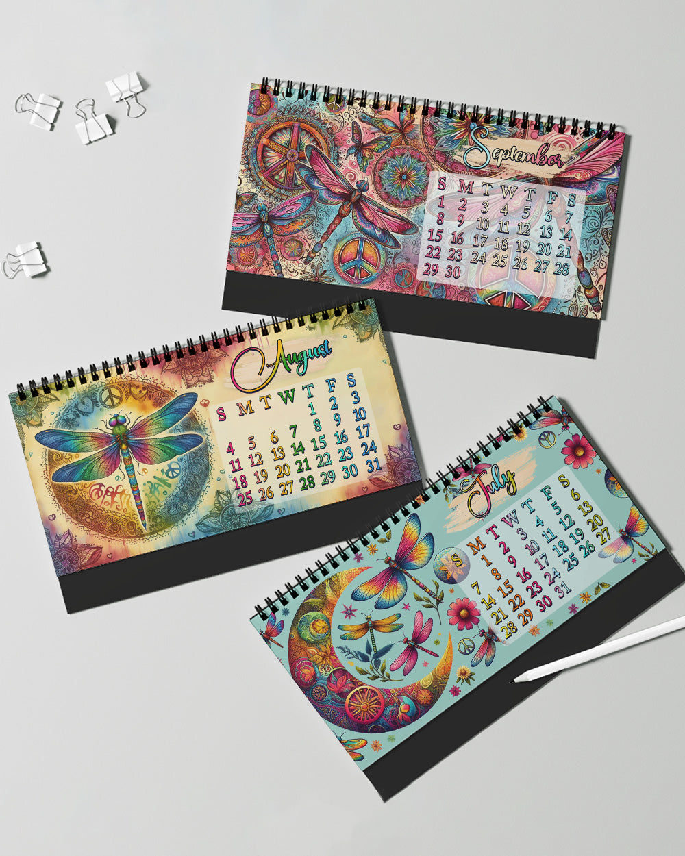 HIPPIE SOUL DRAGONFLY 2024 DESK CALENDAR - YHKD0112232