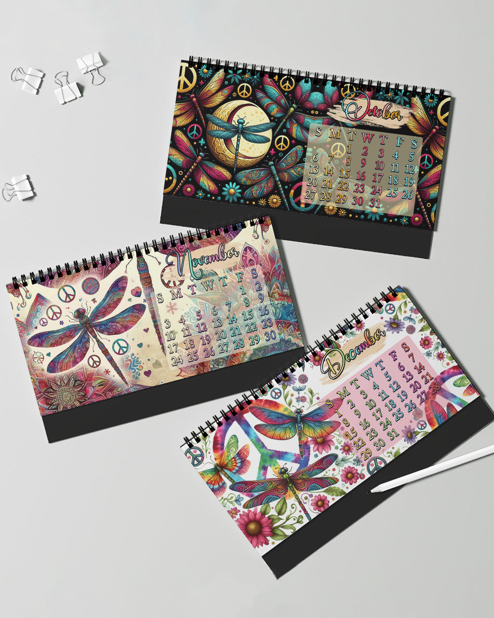 HIPPIE SOUL DRAGONFLY 2024 DESK CALENDAR - YHKD0112232