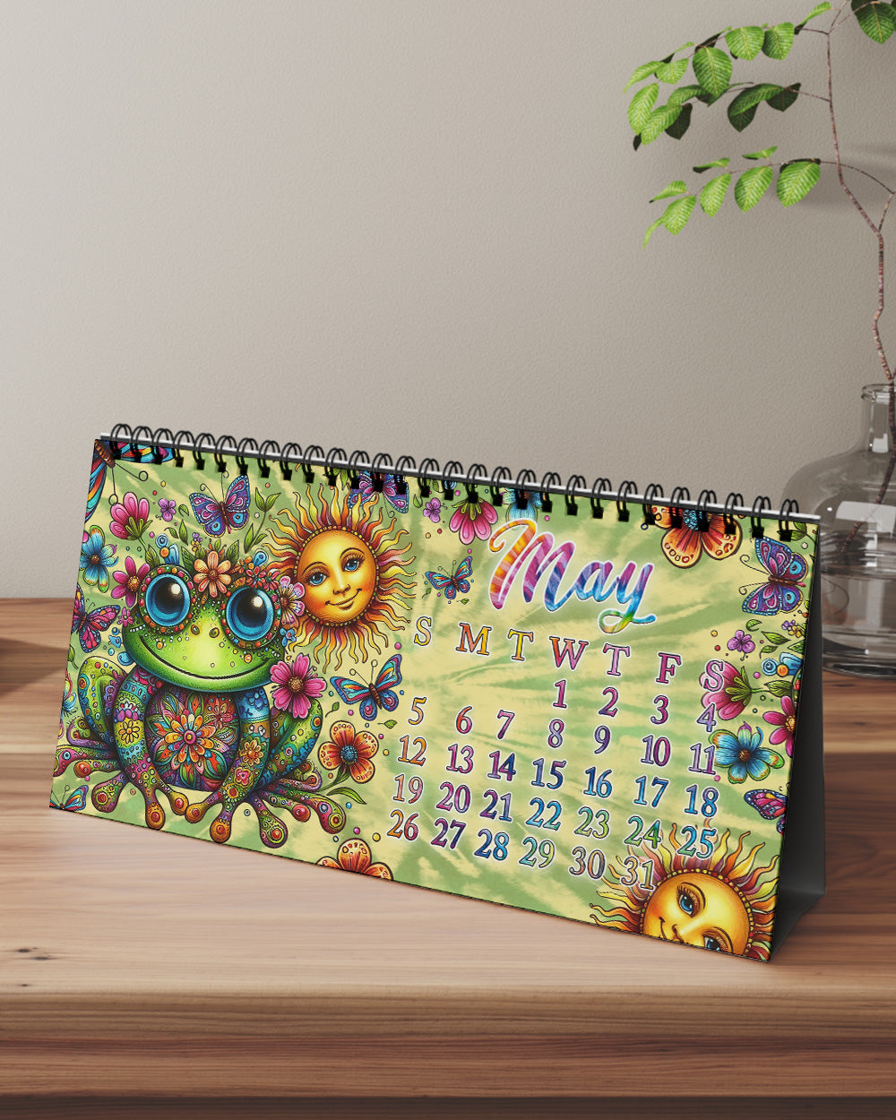 BE YOU FROG HIPPIE 2024 DESK CALENDAR - YHLN0112232