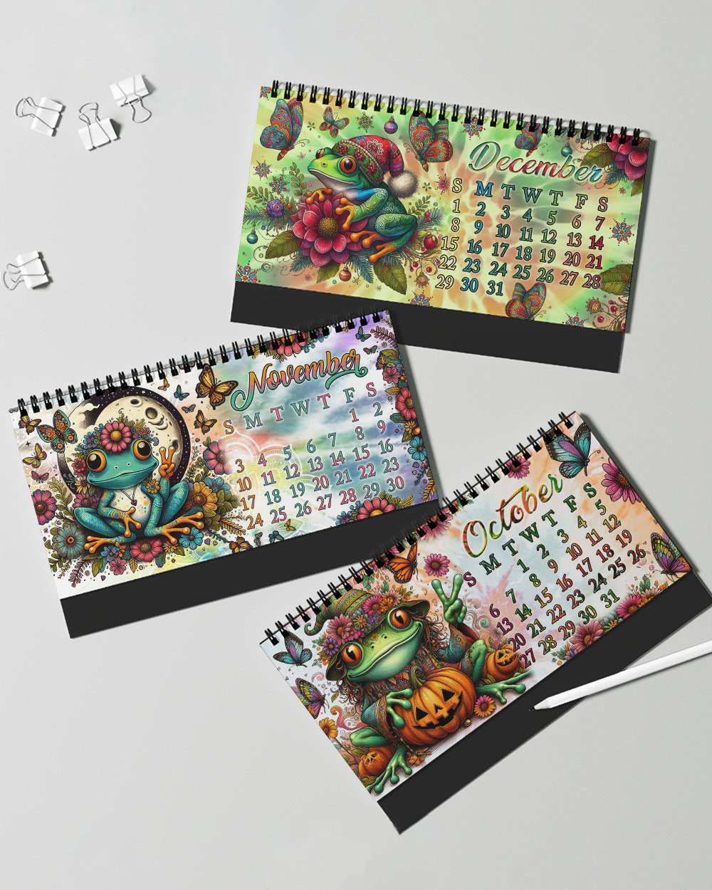 BE YOU FROG HIPPIE 2024 DESK CALENDAR - YHLN0112232