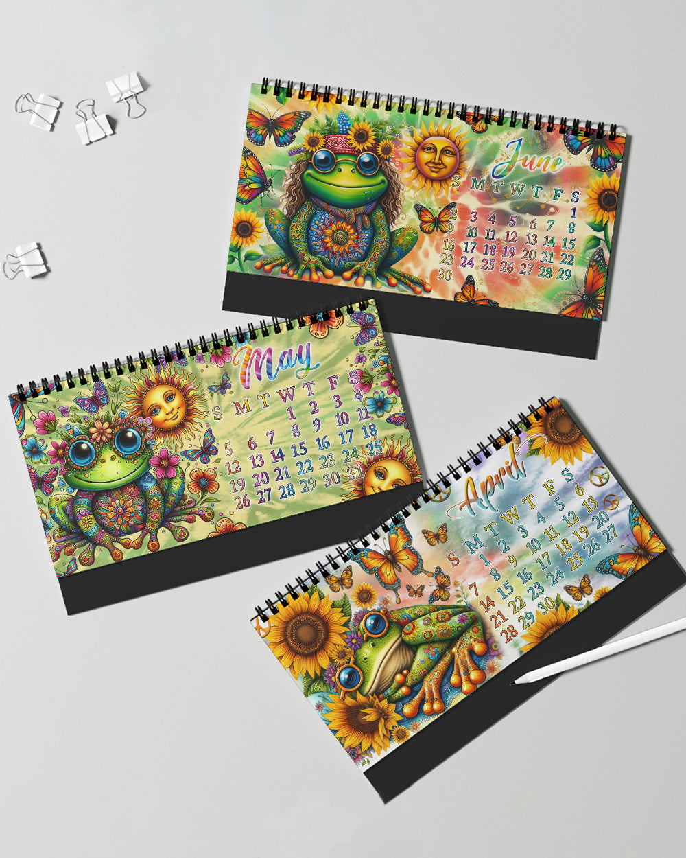 BE YOU FROG HIPPIE 2024 DESK CALENDAR - YHLN0112232