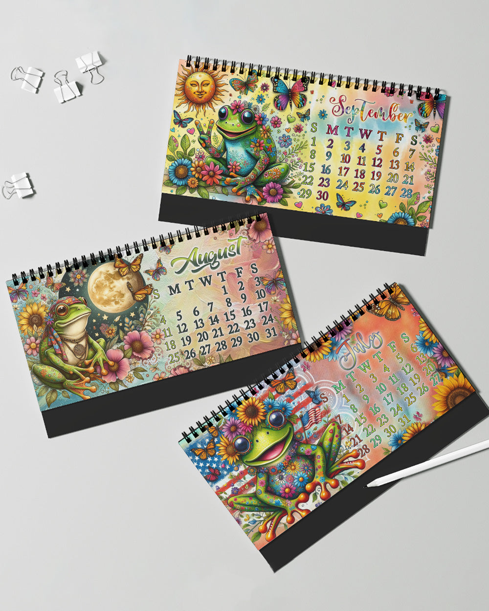 BE YOU FROG HIPPIE 2024 DESK CALENDAR - YHLN0112232