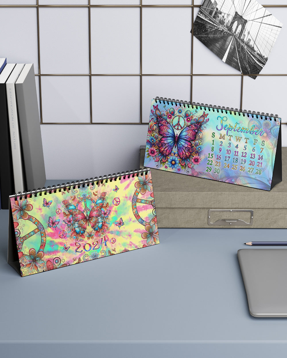 HIPPIE SOUL BUTTERFLY 2024 DESK CALENDAR - YHLT0311233