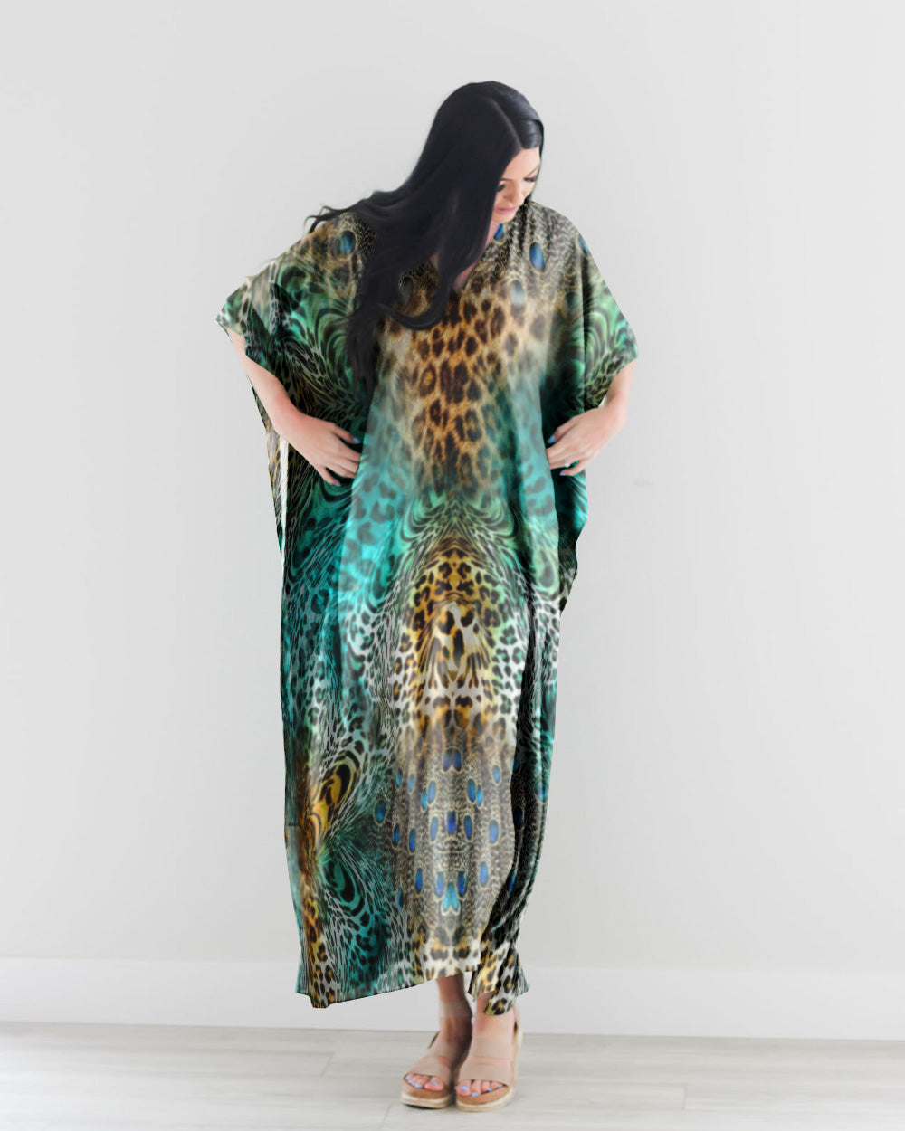 LEOPARD KAFTAN DRESS - TLNO2407234