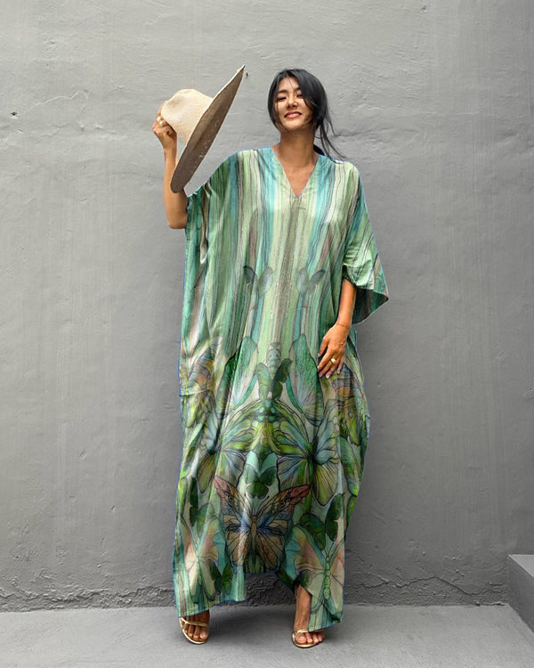 BUTTERFLY KAFTAN DRESS - TLNZ2207232