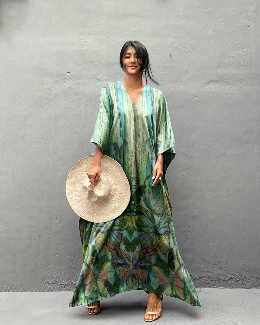 BUTTERFLY KAFTAN DRESS - TLNZ2207232