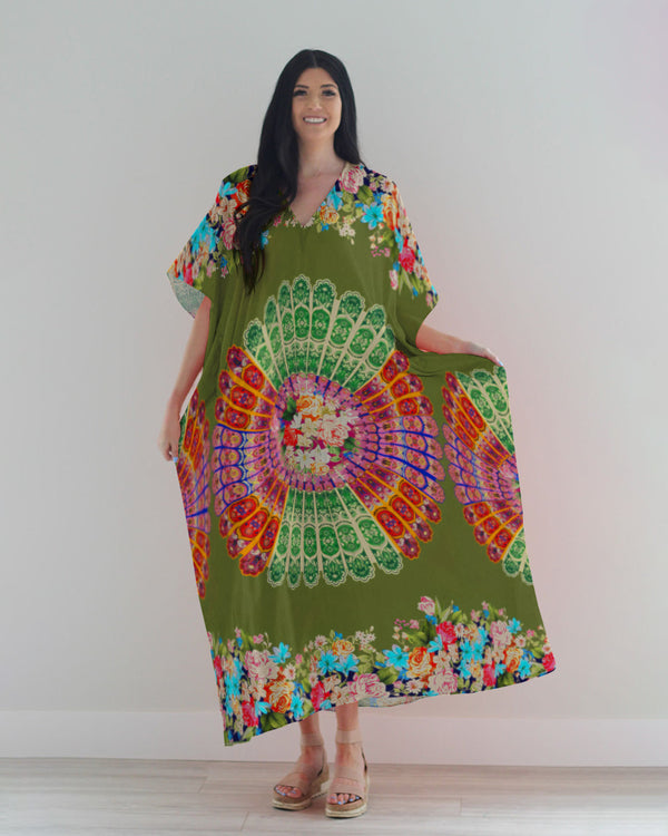 FLORAL KAFTAN DRESS - TLNZ2407232