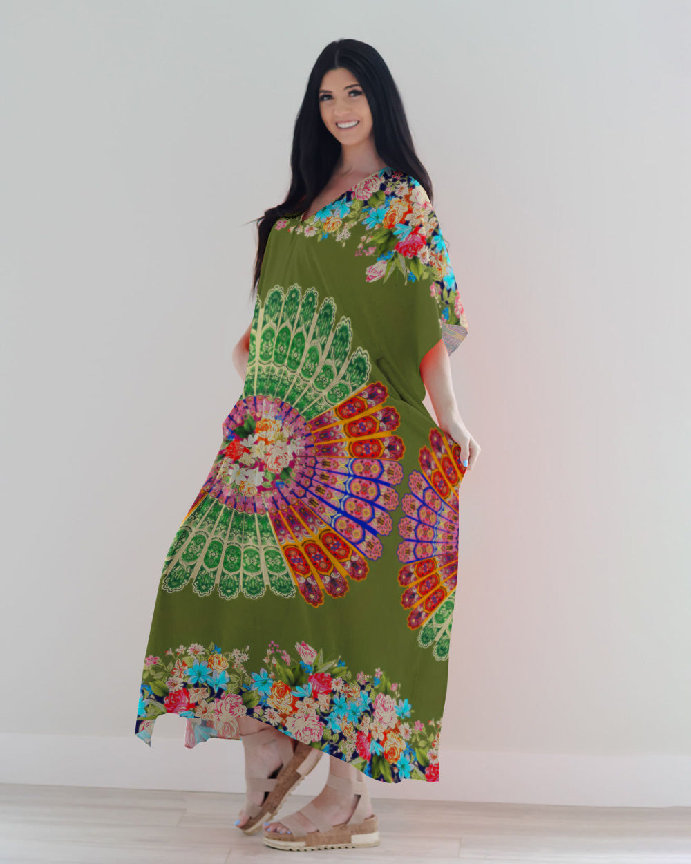 FLORAL KAFTAN DRESS - TLNZ2407232