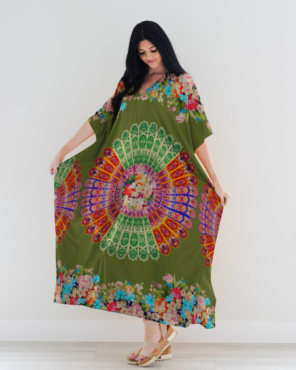 FLORAL KAFTAN DRESS - TLNZ2407232