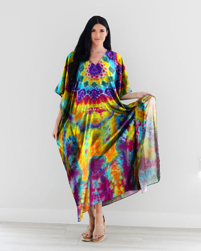 BOHO TIE DYE KAFTAN DRESS - TLTR2007233