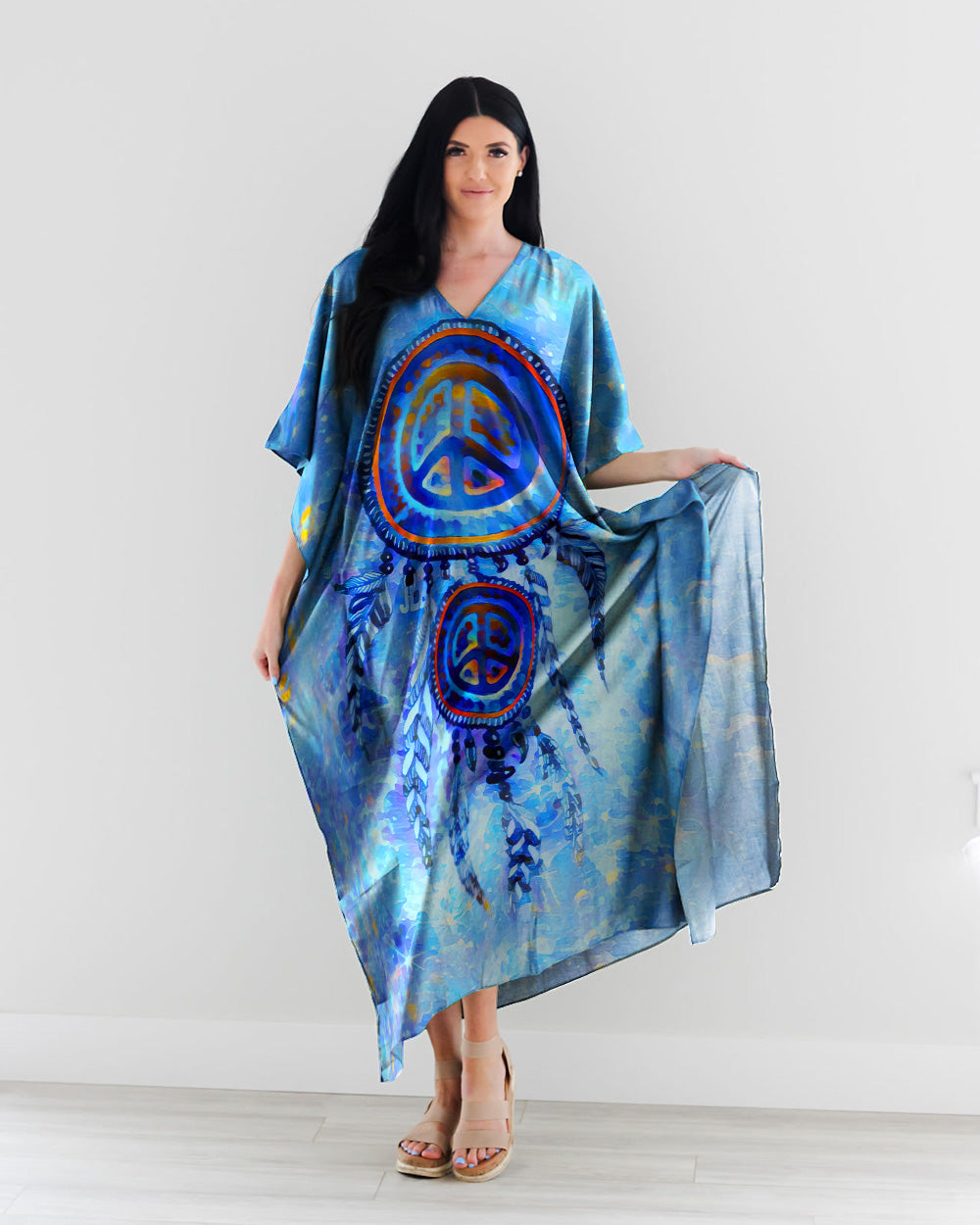 PEACE DREAMCATCHER KAFTAN DRESS - TLTW0708232