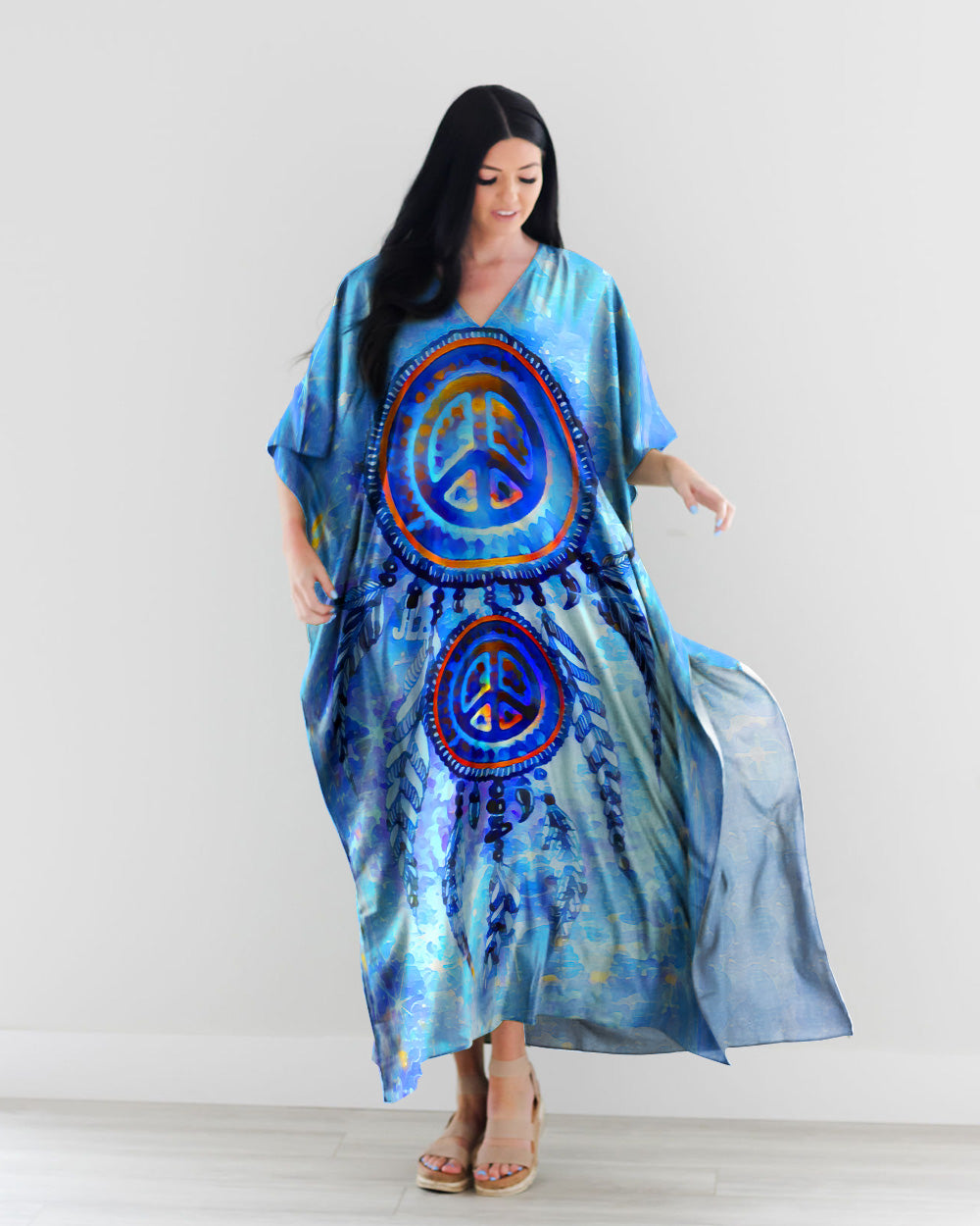 PEACE DREAMCATCHER KAFTAN DRESS - TLTW0708232