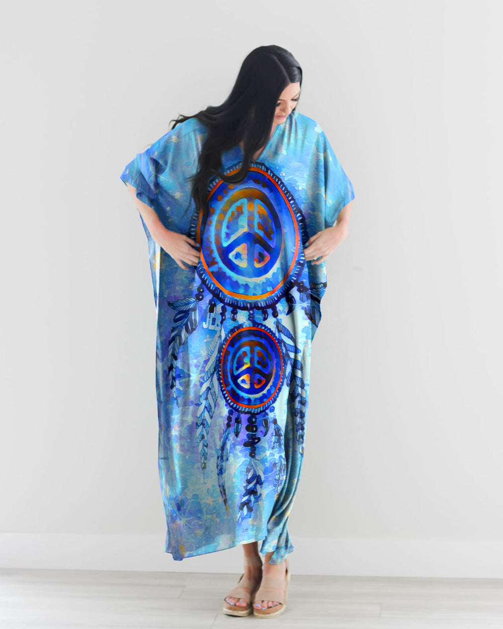 PEACE DREAMCATCHER KAFTAN DRESS - TLTW0708232