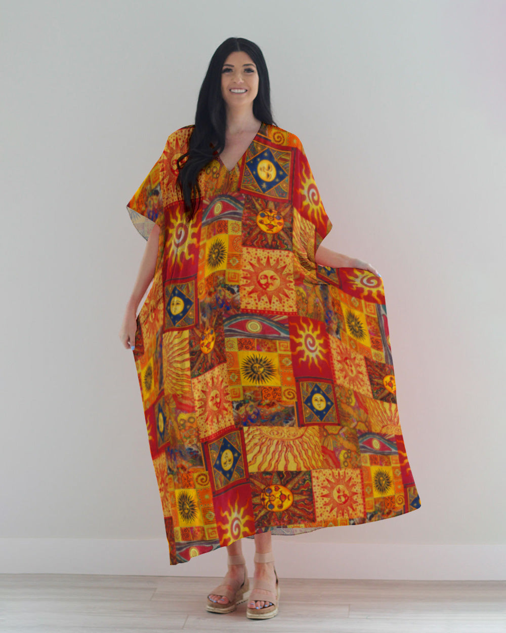 SUN AND MOON KAFTAN DRESS - YHHG2007236