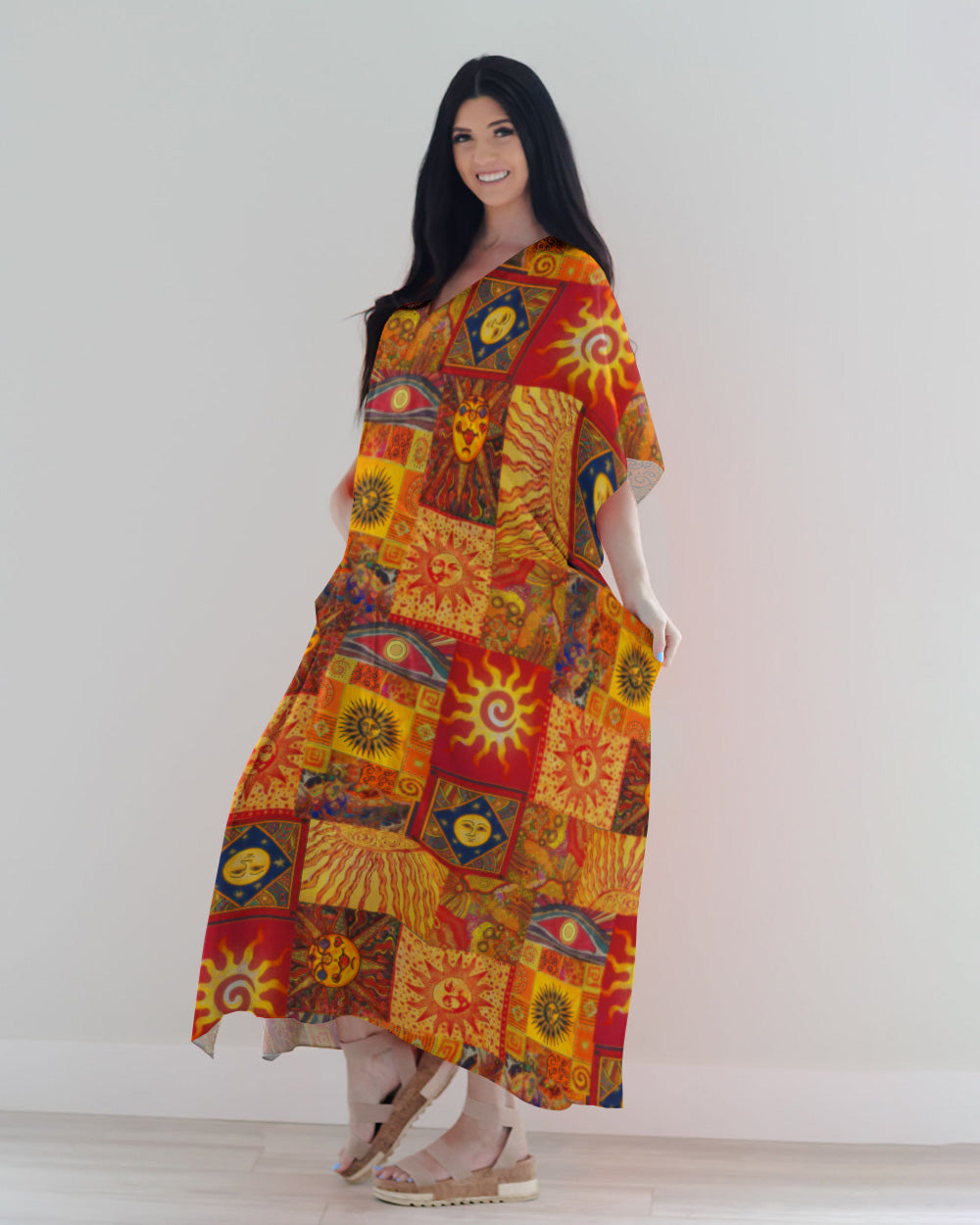 SUN AND MOON KAFTAN DRESS - YHHG2007236