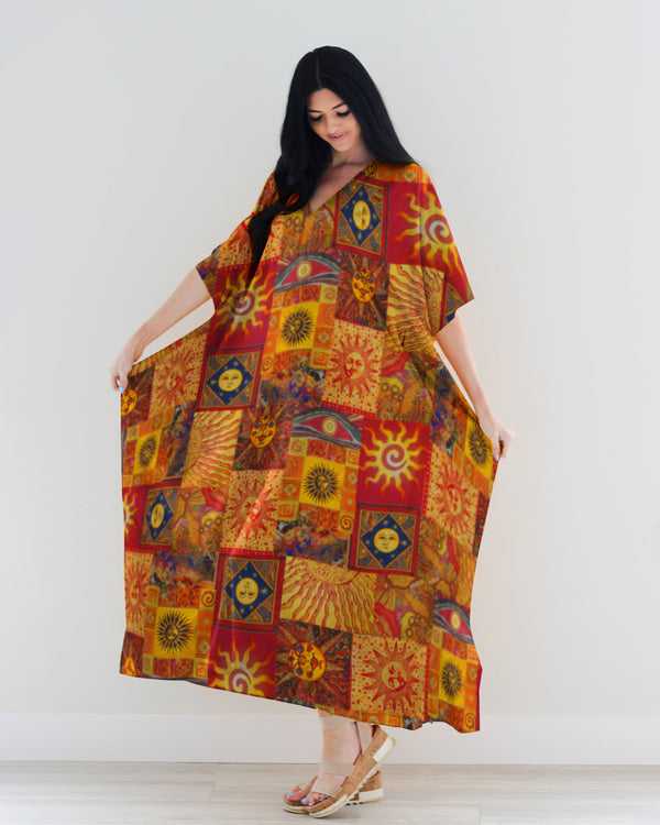 SUN AND MOON KAFTAN DRESS - YHHG2007236