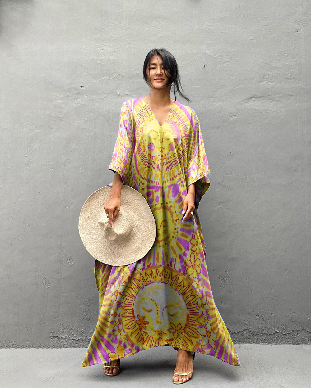 SUN FLOWER KAFTAN DRESS - YHLN2607231