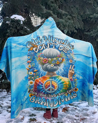 OLD HIPPIE TIE DYE SHERPA BLANKET HOODIE - TYTM0512236