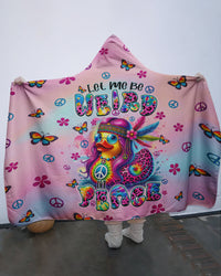 LET ME BE WEIRD IN PEACE DUCK  SHERPA BLANKET HOODIE - TLTR1311245