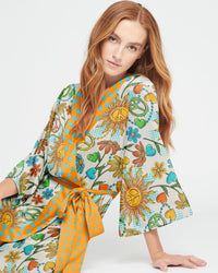 SUN PEACE FLOWER KIMONO ROBE - TLTR1408234