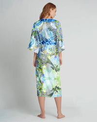 PAISLEY LINE COLORS ABSTRACT KIMONO ROBE - TLTR1808232