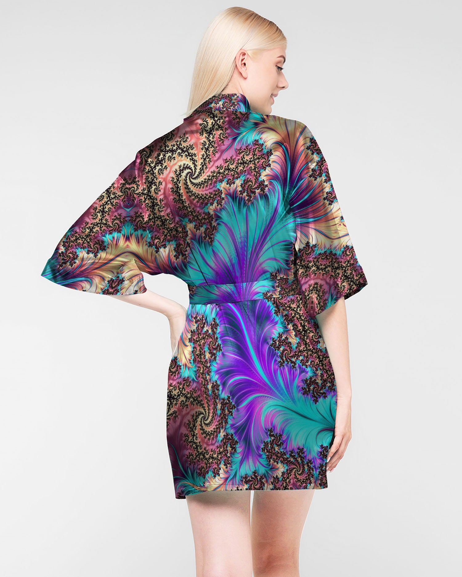 HANNAHS FRACTAL KIMONO ROBE - TLTR2107233