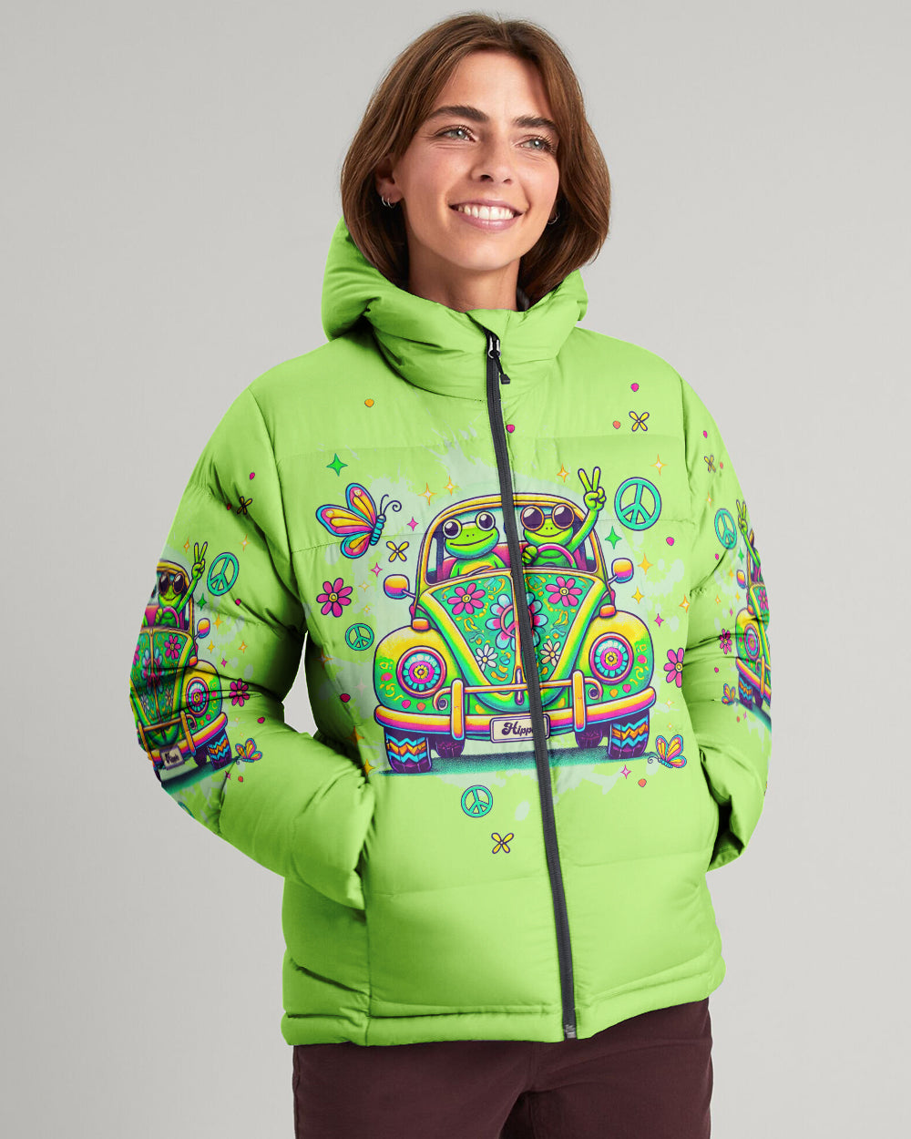 RUNNING AGAINST THE WIND FROG CAR PUFFER JACKET - TLNT1311244