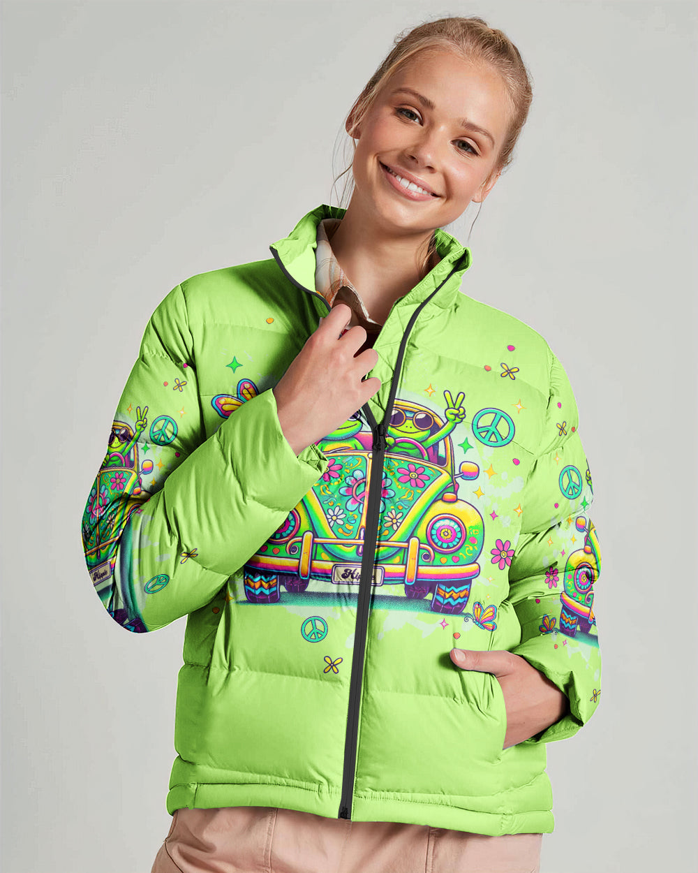 RUNNING AGAINST THE WIND FROG CAR PUFFER JACKET - TLNT1311244