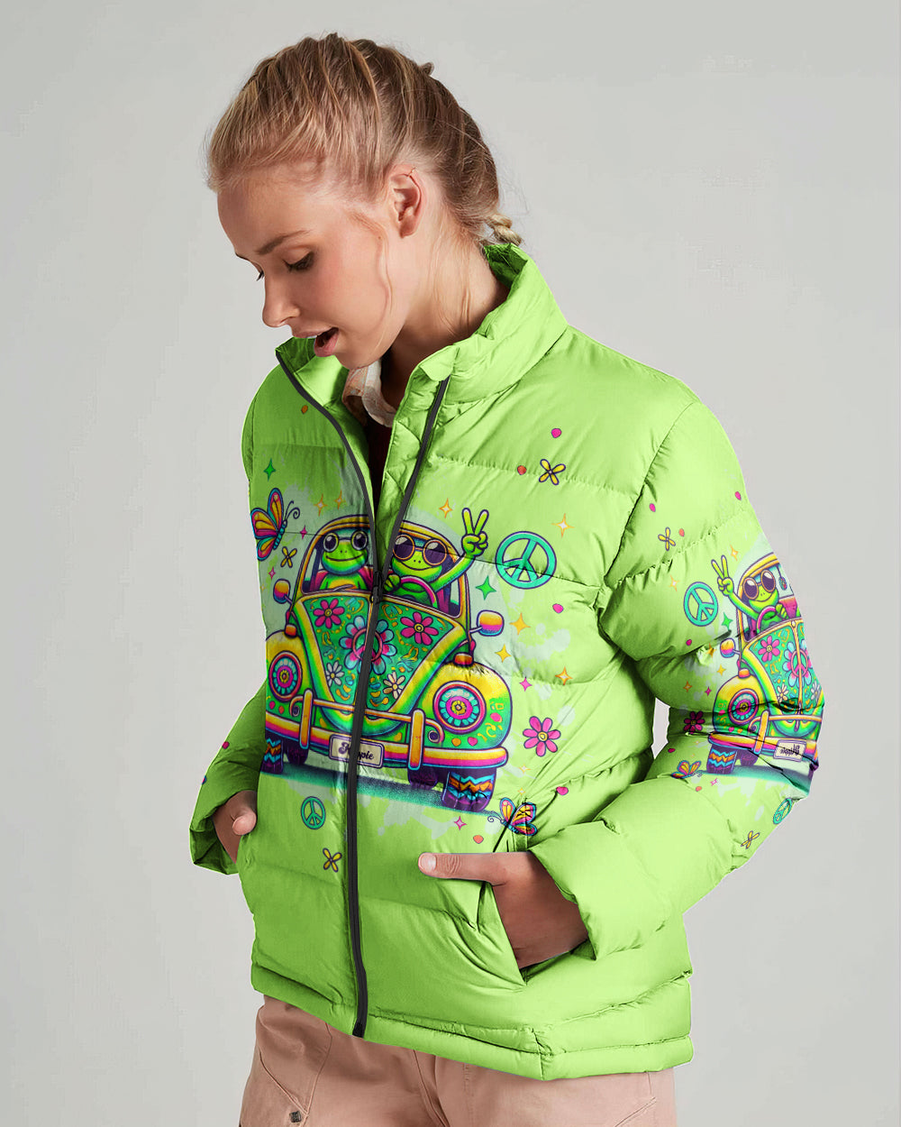 RUNNING AGAINST THE WIND FROG CAR PUFFER JACKET - TLNT1311244