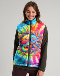 PEACE Y' ALL TIE DYE PUFFER JACKET - TLTR1311241