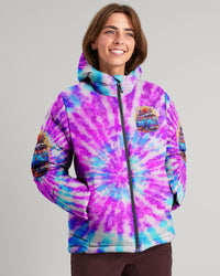RUNNING AGAINST THE WIND TIE DYE PUFFER JACKET - TLTW1310236